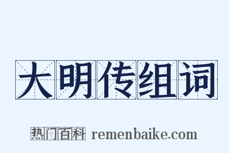 大明传组词是什么意思的图片